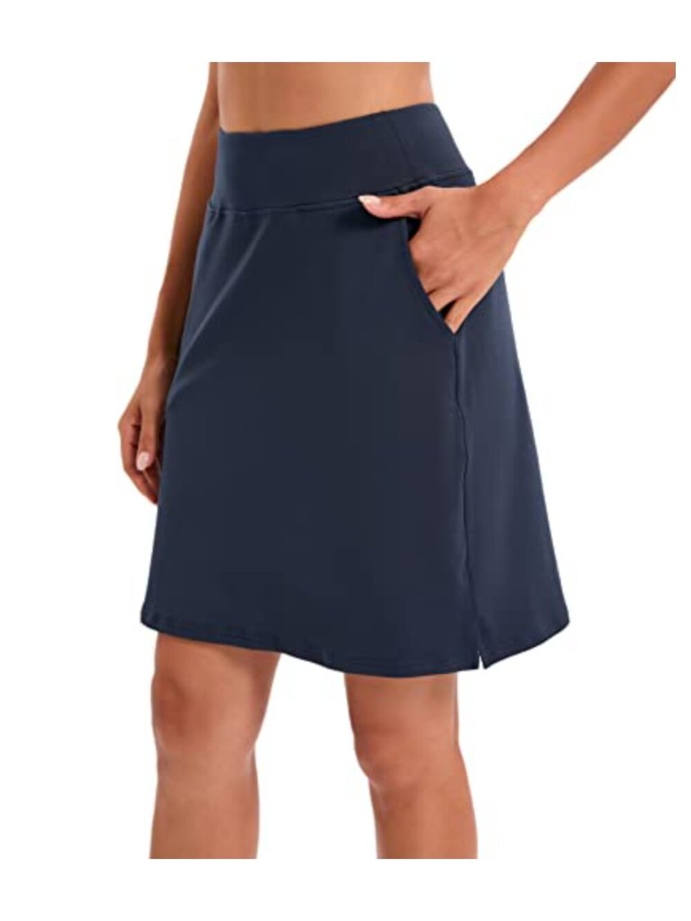 Women's Knee Length Tennis Skorts with Pockets High Waisted Athletic Golf Skirt